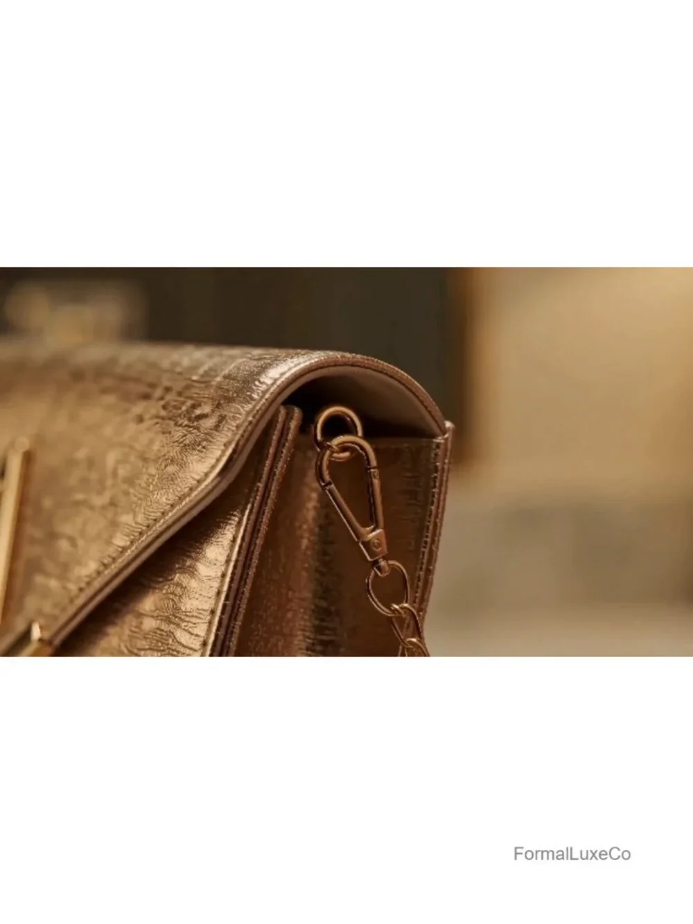 Initial Letter Gold Clutch Purse for Wedding Prom Evening Bag